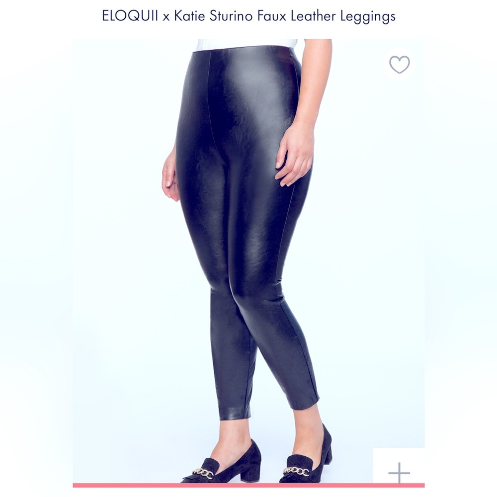 Eloquii Katie Sturino faux leather leggings Sz 16